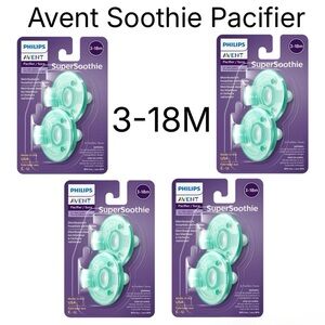 (4) Philips Avent Soothie Pacifier 2 Pack